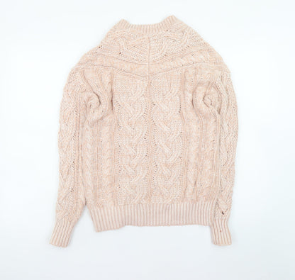 Womens UK Size XS Reiss Beige Pullover Jumper