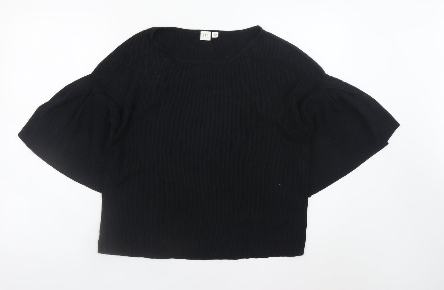 Womens UK Size S Gap Black Cropped Blouse