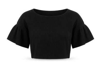 Womens UK Size S Gap Black Cropped Blouse