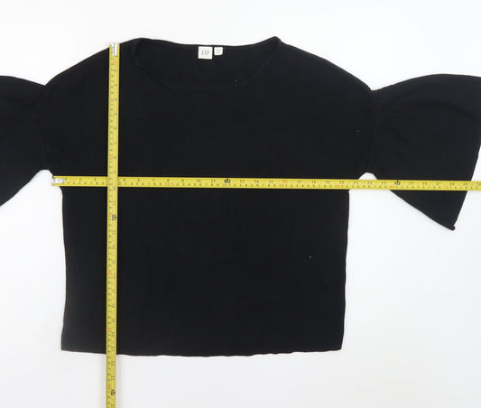 Womens UK Size S Gap Black Cropped Blouse