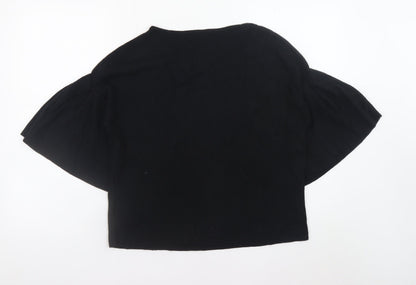 Womens UK Size S Gap Black Cropped Blouse