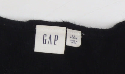 Womens UK Size S Gap Black Cropped Blouse