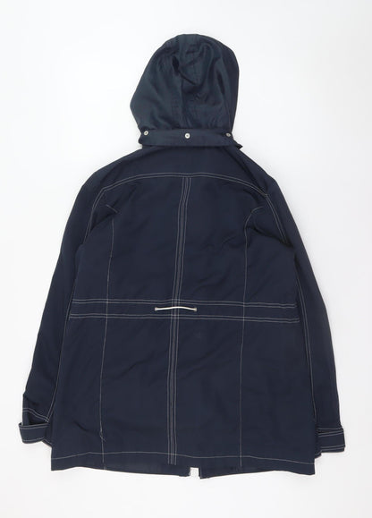 Womens UK Size S Anna Rose Blue Rain Coat