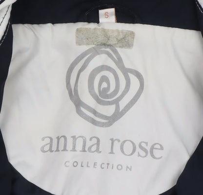 Womens UK Size S Anna Rose Blue Rain Coat