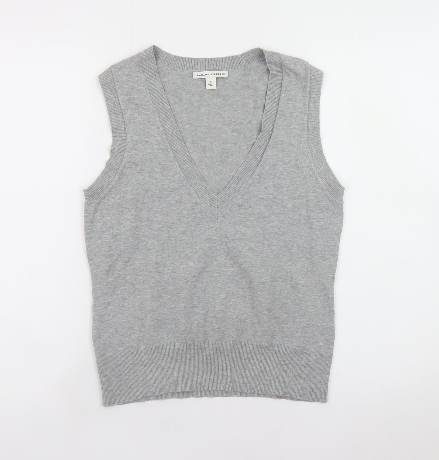 Womens UK Size S Banana Republic Grey Basic Tank