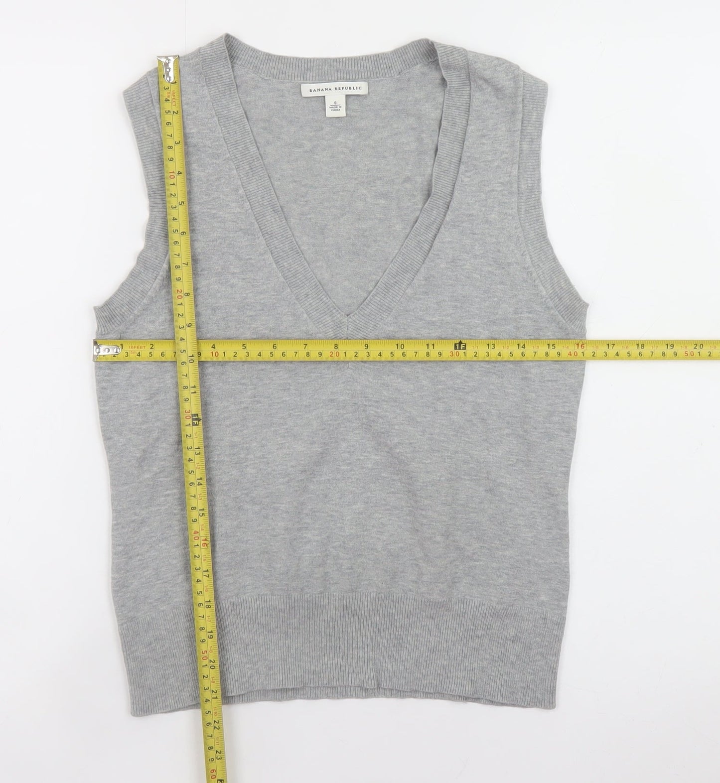 Womens UK Size S Banana Republic Grey Basic Tank