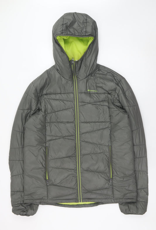 Mens UK Size XL Quechua Grey Puffer Jacket