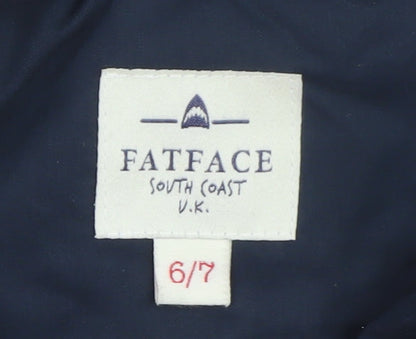 FatFace Boys Blue and Orange Padded Bodywarmer 6-7 Years