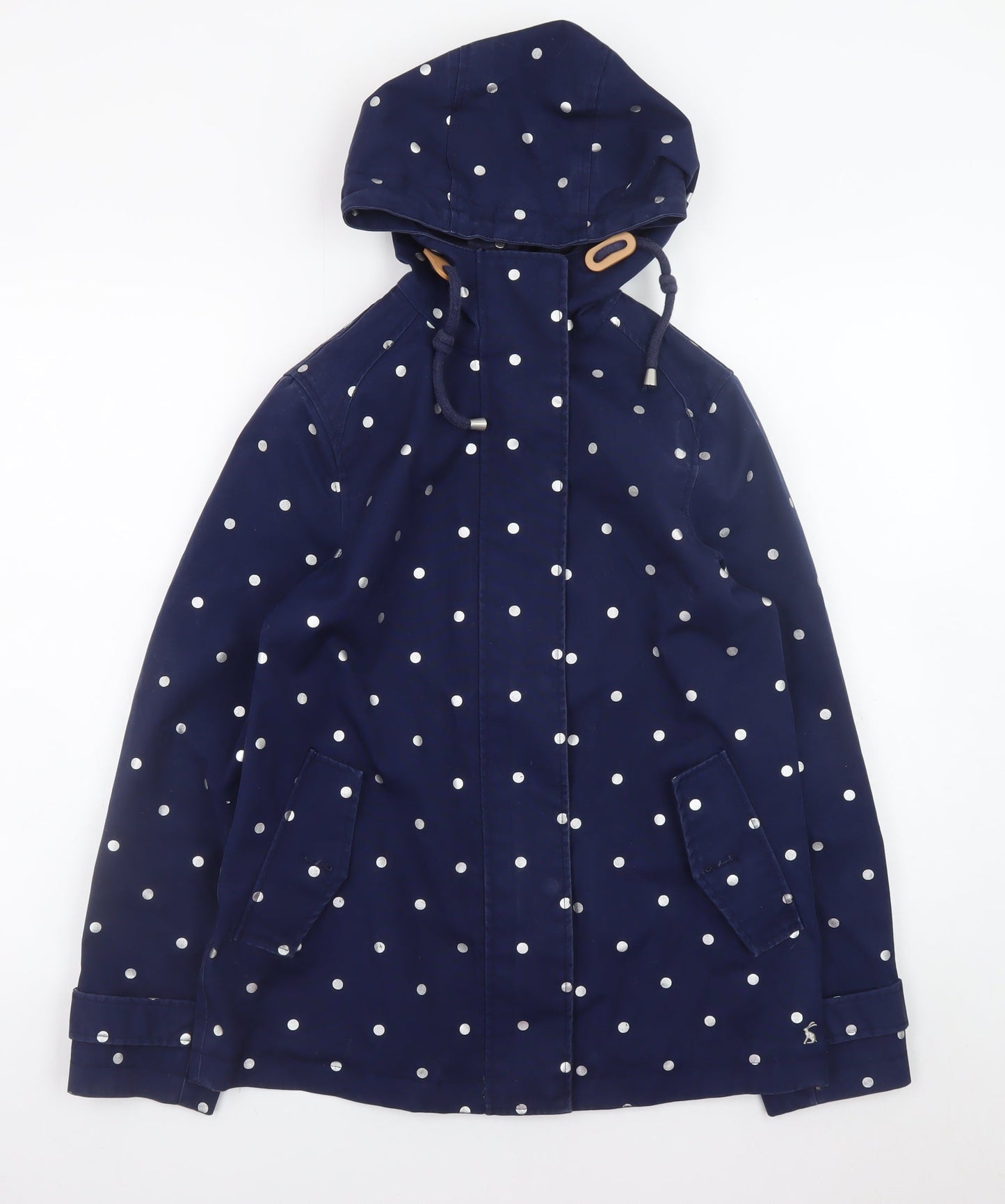 Womens UK Size 8 Joules Blue Rain Coat
