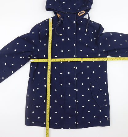 Womens UK Size 8 Joules Blue Rain Coat