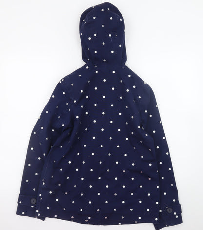 Womens UK Size 8 Joules Blue Rain Coat