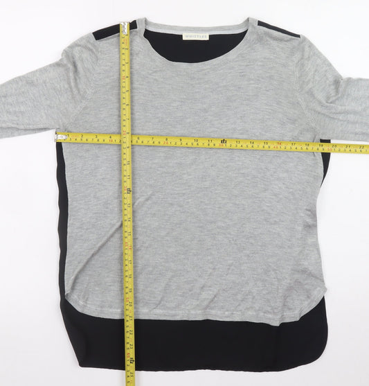 Womens UK Size 10 Whistles Grey Pullover Jumper