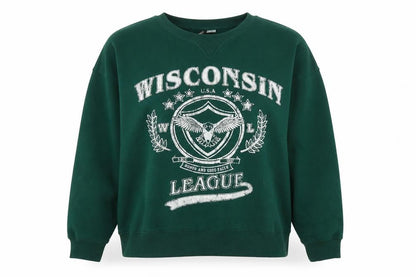 Womens UK Size 16 H&M Green Pullover Sweatshirt