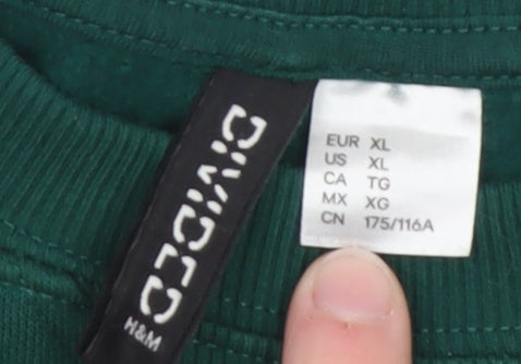 Womens UK Size 16 H&M Green Pullover Sweatshirt