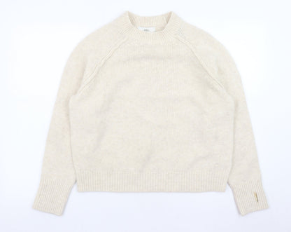 Marks and Spencer Women’s Beige Crew Neck Knit Pullover Jumper Medium