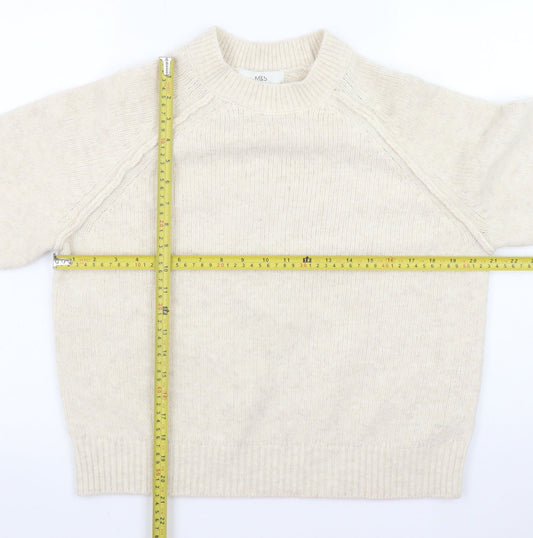 Marks and Spencer Women’s Beige Crew Neck Knit Pullover Jumper Medium