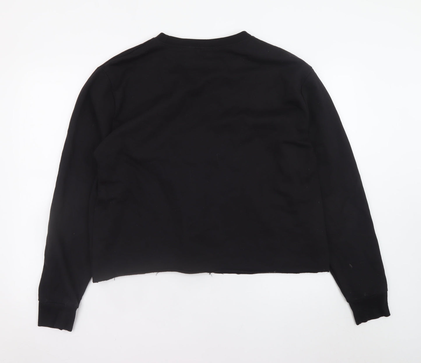 Womens UK Size M PRETTYLITTLETHING Black Pullover Sweatshirt