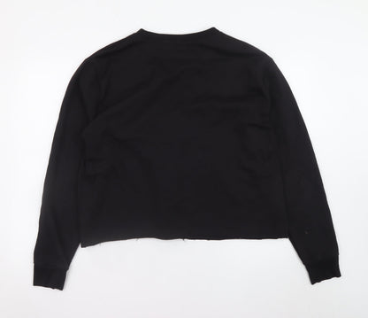 Womens UK Size M PRETTYLITTLETHING Black Pullover Sweatshirt