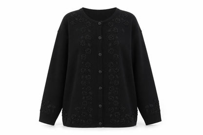 Womens UK Size M Bonmarché Black Cardigan Jumper