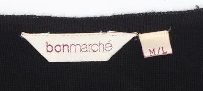 Womens UK Size M Bonmarché Black Cardigan Jumper