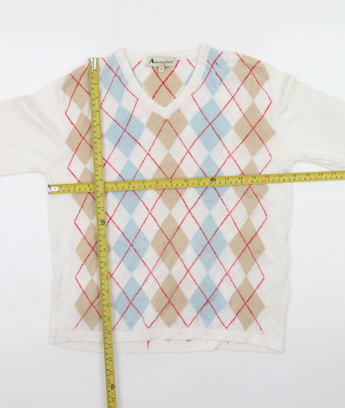 Womens UK Size S Aquascutum Multicoloured Pullover Jumper