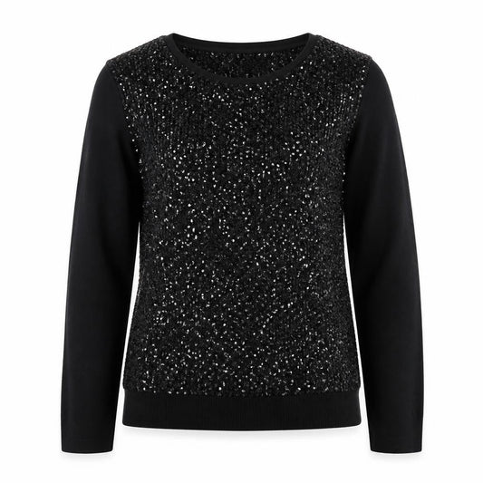 Phase Eight Women’s Black Sequin Knit Jumper Size 10