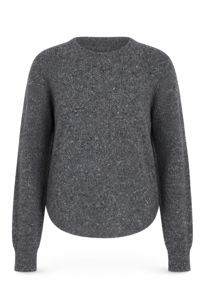 Club Monaco Women's Grey Cashmere Crew Neck Jumper XS