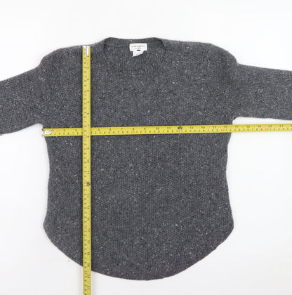 Club Monaco Women's Grey Cashmere Crew Neck Jumper XS