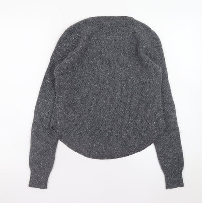 Club Monaco Women's Grey Cashmere Crew Neck Jumper XS