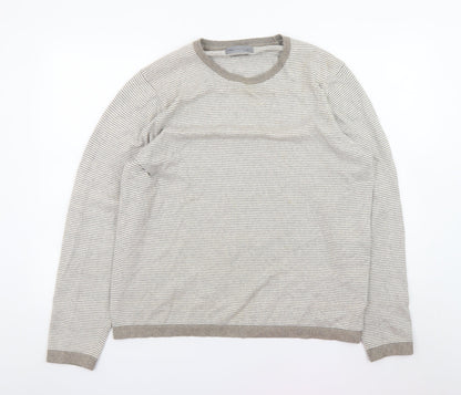 Mens UK Size L Marks and Spencer Beige Pullover Jumper
