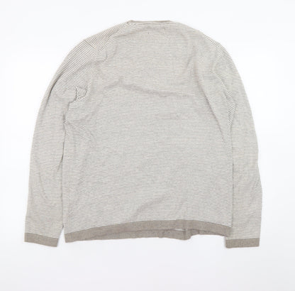 Mens UK Size L Marks and Spencer Beige Pullover Jumper