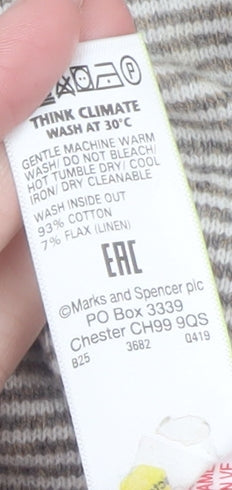 Mens UK Size L Marks and Spencer Beige Pullover Jumper