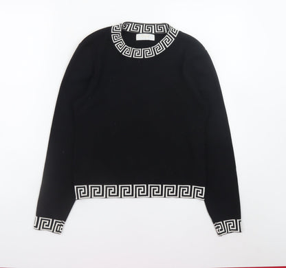 Womens UK Size M Quiz Black Pullover Jumper