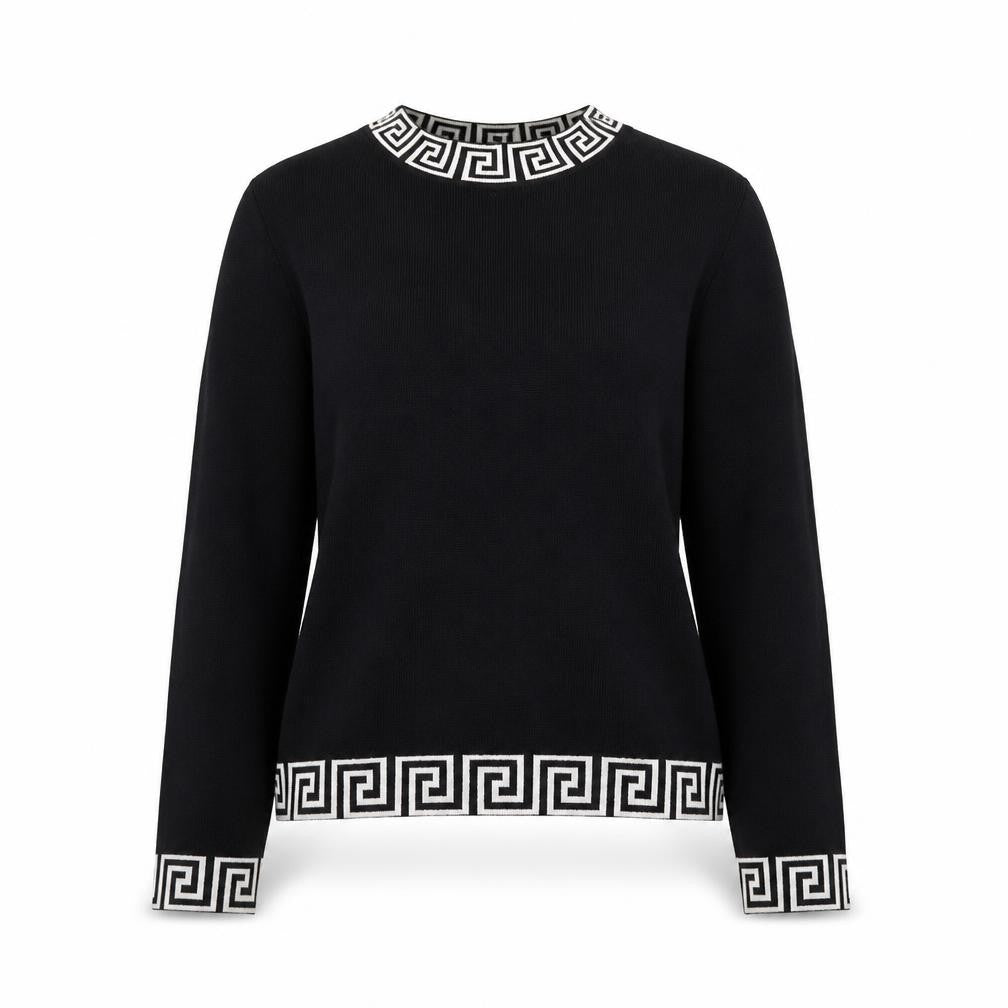 Womens UK Size M Quiz Black Pullover Jumper