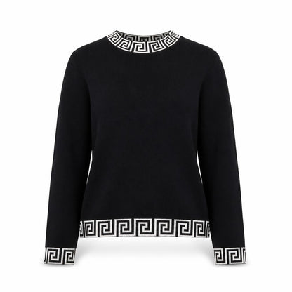 Womens UK Size M Quiz Black Pullover Jumper