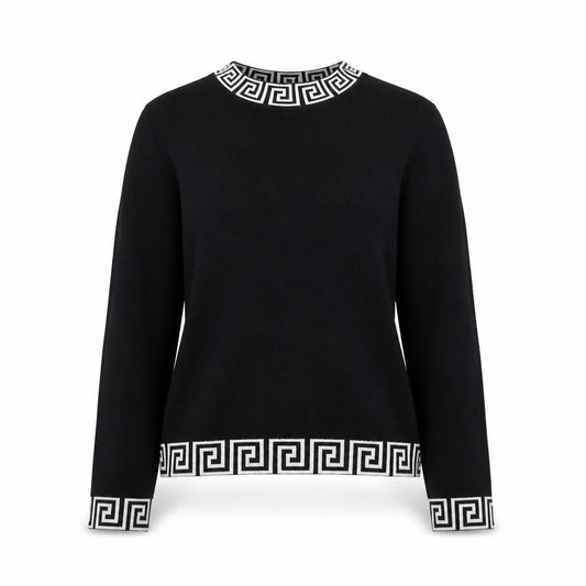 Womens UK Size M Quiz Black Pullover Jumper