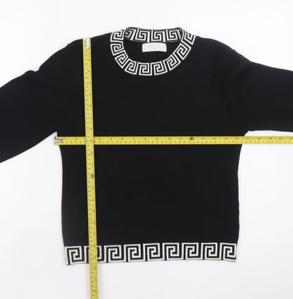 Womens UK Size M Quiz Black Pullover Jumper