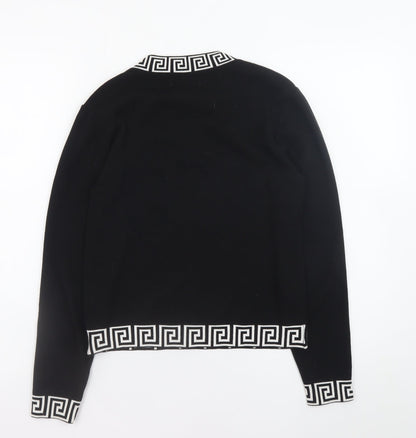 Womens UK Size M Quiz Black Pullover Jumper