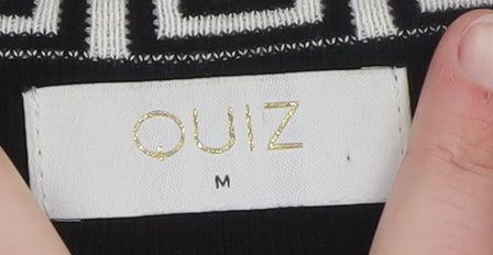 Womens UK Size M Quiz Black Pullover Jumper