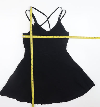 Superdry Women's Black Fit & Flare Sleeveless Short Dress M