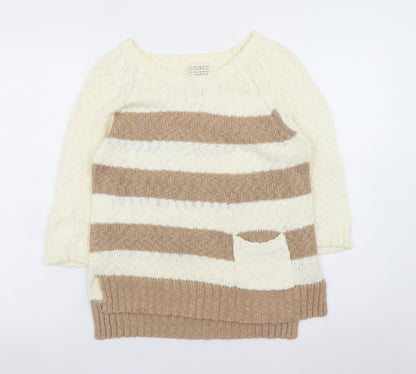 Womens UK Size 10 New Look Beige Pullover Jumper