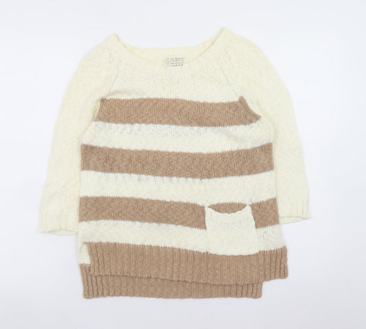 Womens UK Size 10 New Look Beige Pullover Jumper