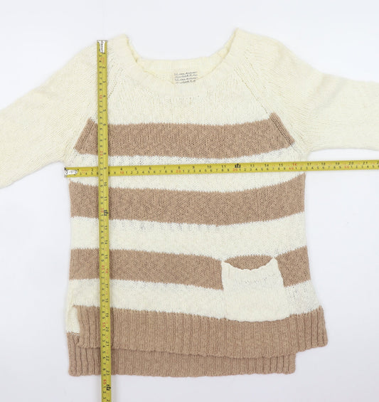 Womens UK Size 10 New Look Beige Pullover Jumper