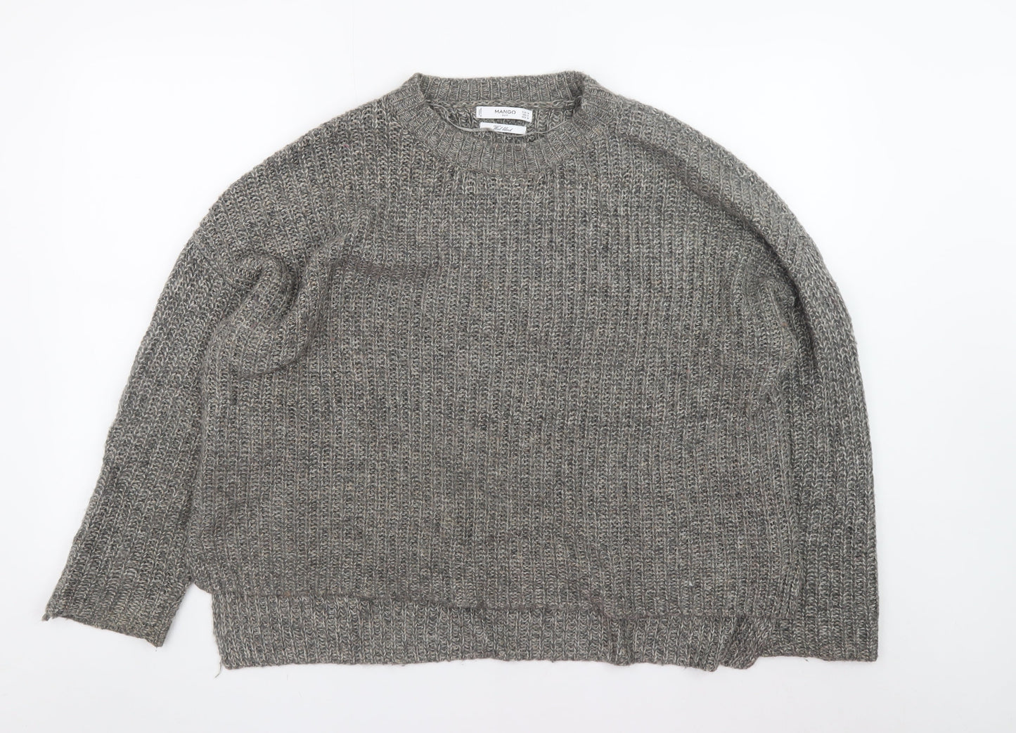 Mens UK Size M Mango Grey Pullover Jumper