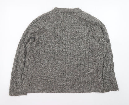 Mens UK Size M Mango Grey Pullover Jumper