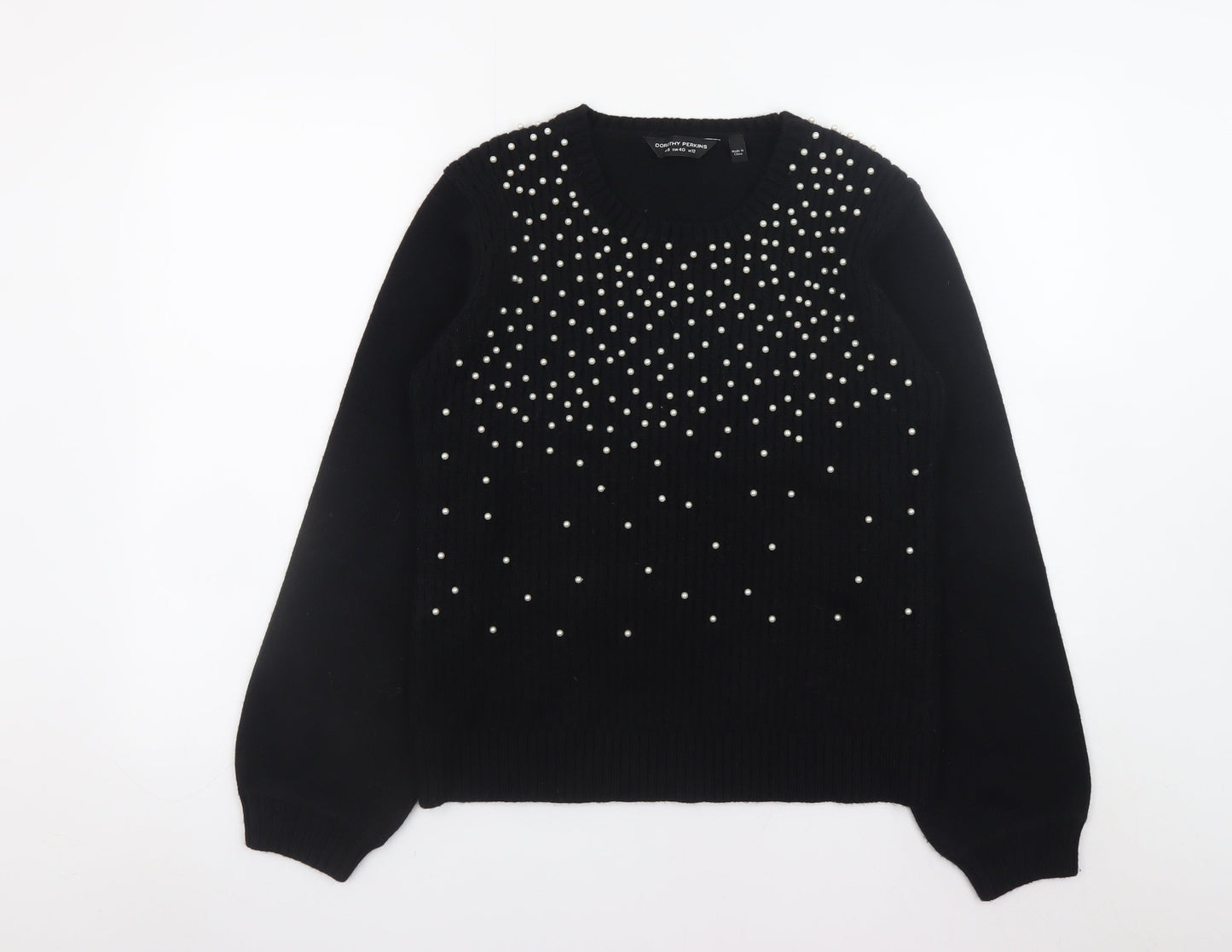 Womens UK Size 12 Dorothy Perkins Black Pullover Jumper