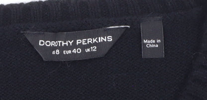 Womens UK Size 12 Dorothy Perkins Black Pullover Jumper