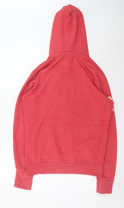 Mens UK Size M Superdry Red Pullover Hoodie