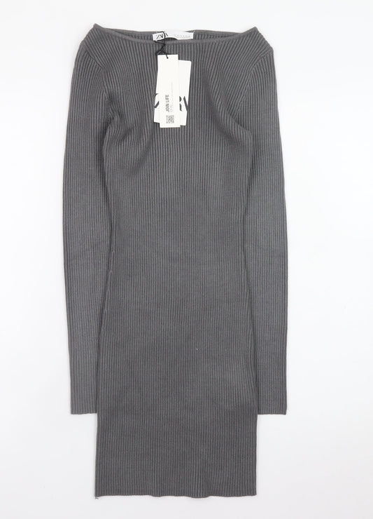Womens UK Size S Zara Bodycon Dress