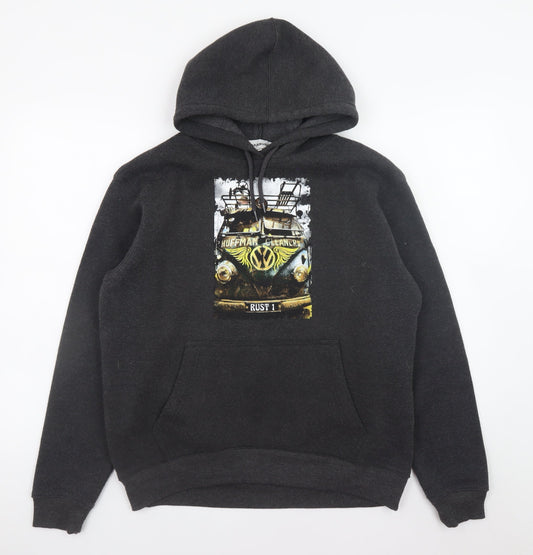 Mens UK Size M BAKARUDA Black Pullover Hoodie